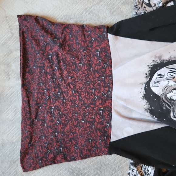 HALLOWEEN, Goth, Tim Burton, Corpes Bride, Cowl Neck Long Sleeve Shirt Sz L - Picture 11 of 12